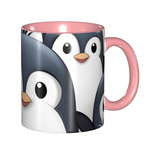 LKVNSWERT Porzellan-Kaffeetasse mit Griff, 325 ml, niedlicher Pinguin-Kaffeetasse für Büro und Zuhause, Latte-Getränketasse für Kaffee, Tee und Milch, bunte Innenseite, Keramik-Teetassen für Männer LKVNSWERT Porzellan-Kaffeetasse mit Griff, 325 ml, niedlicher Pinguin-Kaffeetasse für Büro und Zuhause, Latte-Getränketasse für Kaffee, Tee und Milch, bunte Innenseite, Keramik-Teetassen für Männer von LKVNSWERT