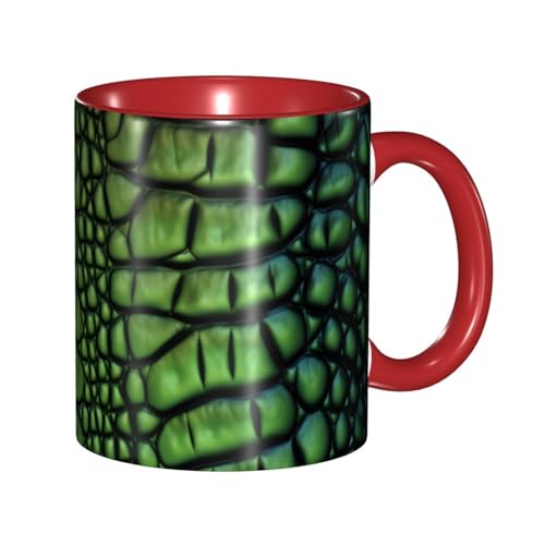 LKVNSWERT Porzellan-Kaffeetasse mit Griff, Alligatorhaut, Kaffeetasse für Büro und Zuhause, Latte-Getränketasse für Kaffee, Tee und Milch, bunte Innenseite, Keramik-Teetassen für Männer und Frauen LKVNSWERT Porzellan-Kaffeetasse mit Griff, Alligatorhaut, Kaffeetasse für Büro und Zuhause, Latte-Getränketasse für Kaffee, Tee und Milch, bunte Innenseite, Keramik-Teetassen für Männer und Frauen von LKVNSWERT