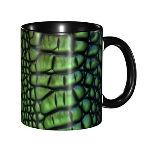 LKVNSWERT Porzellan-Kaffeetasse mit Griff, Alligatorhaut, Kaffeetasse für Büro und Zuhause, Latte-Getränketasse für Kaffee, Tee und Milch, bunte Innenseite, Keramik-Teetassen für Männer und Frauen LKVNSWERT Porzellan-Kaffeetasse mit Griff, Alligatorhaut, Kaffeetasse für Büro und Zuhause, Latte-Getränketasse für Kaffee, Tee und Milch, bunte Innenseite, Keramik-Teetassen für Männer und Frauen von LKVNSWERT