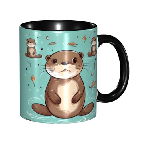 LKVNSWERT Porzellan-Kaffeetasse mit Griff, Cartoon-Kaffeetasse für Büro und Zuhause, Latte-Getränketasse für Kaffee, Tee und Milch, bunte Innenseite, Keramik-Teetassen für Männer und Frauen, 325 ml LKVNSWERT Porzellan-Kaffeetasse mit Griff, Cartoon-Kaffeetasse für Büro und Zuhause, Latte-Getränketasse für Kaffee, Tee und Milch, bunte Innenseite, Keramik-Teetassen für Männer und Frauen, 325 ml von LKVNSWERT