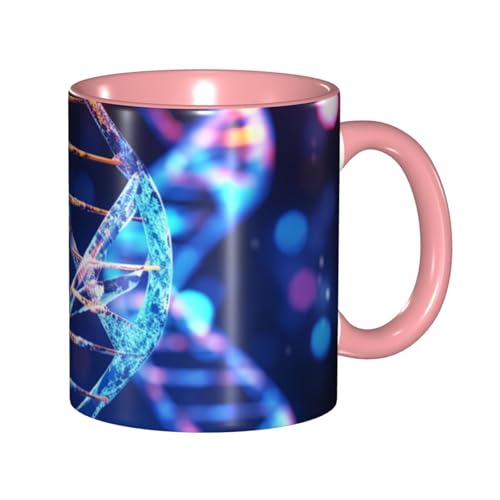 LKVNSWERT Porzellan-Kaffeetasse mit Griff, DNA Genetic Helix-Kaffeetasse für Büro und Zuhause, Latte-Getränketasse für Kaffee, Tee und Milch, bunte Innenseite, Keramik-Teetassen für Männer und Frauen LKVNSWERT Porzellan-Kaffeetasse mit Griff, DNA Genetic Helix-Kaffeetasse für Büro und Zuhause, Latte-Getränketasse für Kaffee, Tee und Milch, bunte Innenseite, Keramik-Teetassen für Männer und Frauen von LKVNSWERT