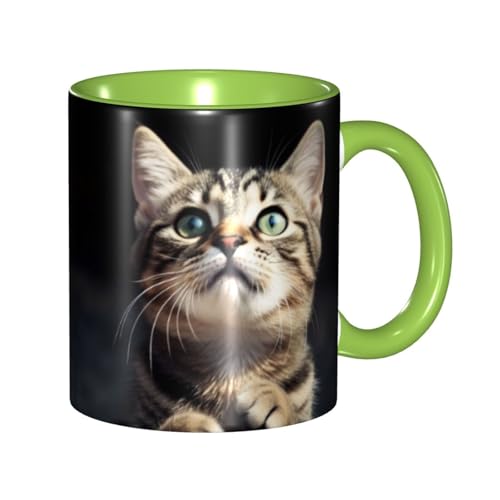 LKVNSWERT Porzellan-Kaffeetasse mit Griff, Katzenkaffeetasse für Büro und Zuhause, Latte-Getränketasse für Kaffee, Tee und Milch, bunte Innenseite, Keramik-Teetassen für Männer und Frauen LKVNSWERT Porzellan-Kaffeetasse mit Griff, Katzenkaffeetasse für Büro und Zuhause, Latte-Getränketasse für Kaffee, Tee und Milch, bunte Innenseite, Keramik-Teetassen für Männer und Frauen von LKVNSWERT