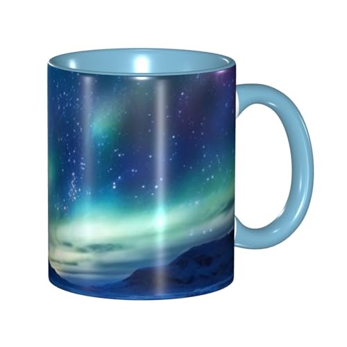 LKVNSWERT Porzellan-Kaffeetasse mit Griff, Nordlichter-Kaffeetasse für Büro und Zuhause, Latte-Getränketasse für Kaffee, Tee und Milch, bunte Innenseite, Keramik-Teetassen für Männer und Frauen LKVNSWERT Porzellan-Kaffeetasse mit Griff, Nordlichter-Kaffeetasse für Büro und Zuhause, Latte-Getränketasse für Kaffee, Tee und Milch, bunte Innenseite, Keramik-Teetassen für Männer und Frauen von LKVNSWERT