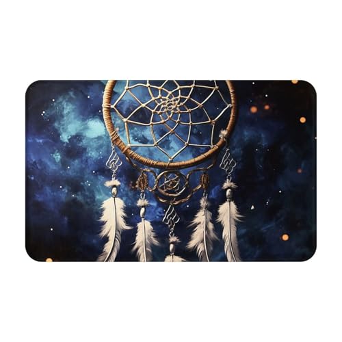 Fußmatte für den Innen- und Außenbereich, Fantasie-Traumfänger-Fußmatte, leicht zu reinigen, schmutz- und lichtbeständig, saugfähig, Flanell-Badteppich, 49,5 x 80 cm Fußmatte für den Innen- und Außenbereich, Fantasie-Traumfänger-Fußmatte, leicht zu reinigen, schmutz- und lichtbeständig, saugfähig, Flanell-Badteppich, 49,5 x 80 cm von LKWSCGHM