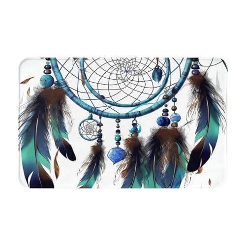 Fußmatte für den Innen- und Außenbereich, Motiv: Indianer-Traumfänger, leicht zu reinigen, schmutz- und lichtbeständig, saugfähig, Flanell-Badteppich, 49,5 x 80 cm Fußmatte für den Innen- und Außenbereich, Motiv: Indianer-Traumfänger, leicht zu reinigen, schmutz- und lichtbeständig, saugfähig, Flanell-Badteppich, 49,5 x 80 cm von LKWSCGHM