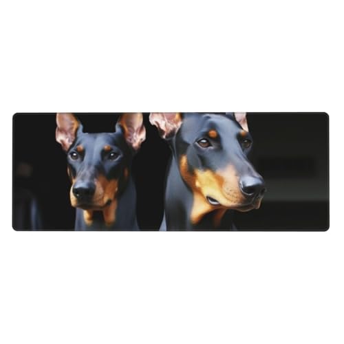 Großes Gaming-Mauspad, XL, 80 x 30 cm, Dobermann-Schreibtischunterlage für Tastatur und Maus, waschbares Tastatur-Pad mit rutschfester Unterseite, wasserdichtes Mauspad für Gamer, Büro, Zuhause Großes Gaming-Mauspad, XL, 80 x 30 cm, Dobermann-Schreibtischunterlage für Tastatur und Maus, waschbares Tastatur-Pad mit rutschfester Unterseite, wasserdichtes Mauspad für Gamer, Büro, Zuhause von LKWSCGHM