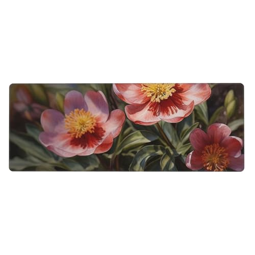Großes Gaming-Mauspad, XL, 80 x 30 cm, Frühlingsblumen-Schreibtischunterlage für Tastatur und Maus, waschbares Tastatur-Pad mit rutschfester Unterseite, wasserdichtes Mauspad für Gamer, Büro, Zuhause Großes Gaming-Mauspad, XL, 80 x 30 cm, Frühlingsblumen-Schreibtischunterlage für Tastatur und Maus, waschbares Tastatur-Pad mit rutschfester Unterseite, wasserdichtes Mauspad für Gamer, Büro, Zuhause von LKWSCGHM