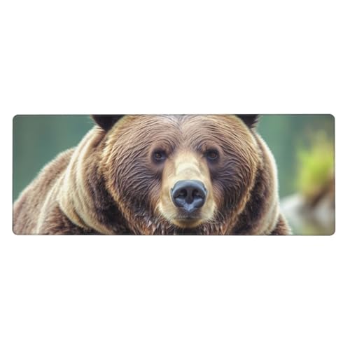 Großes Gaming-Mauspad, XL, 80 x 30 cm, Grizzlybär-Schreibtischunterlage für Tastatur und Maus, waschbares Tastatur-Pad mit rutschfester Unterseite, wasserdichtes Mauspad für Gamer, Büro, Zuhause Großes Gaming-Mauspad, XL, 80 x 30 cm, Grizzlybär-Schreibtischunterlage für Tastatur und Maus, waschbares Tastatur-Pad mit rutschfester Unterseite, wasserdichtes Mauspad für Gamer, Büro, Zuhause von LKWSCGHM