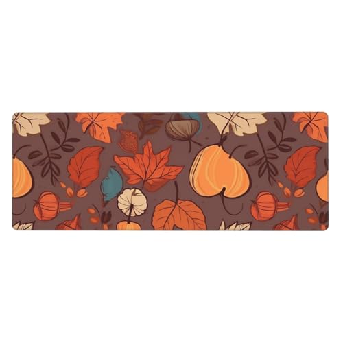 Großes Gaming-Mauspad, XL, 80 x 30 cm, Herbst-Schreibtischunterlage für Tastatur und Maus, waschbares Tastatur-Pad mit rutschfester Unterseite, wasserdichtes Mauspad für Gamer, Büro, Zuhause Großes Gaming-Mauspad, XL, 80 x 30 cm, Herbst-Schreibtischunterlage für Tastatur und Maus, waschbares Tastatur-Pad mit rutschfester Unterseite, wasserdichtes Mauspad für Gamer, Büro, Zuhause von LKWSCGHM