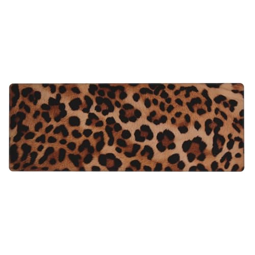 Großes Gaming-Mauspad, XL, 80 x 30 cm, Leopardenmuster, Schreibtischunterlage für Tastatur und Maus, waschbares Tastatur-Pad mit rutschfester Unterseite, wasserdichtes Mauspad für Gamer, Büro, Zuhause Großes Gaming-Mauspad, XL, 80 x 30 cm, Leopardenmuster, Schreibtischunterlage für Tastatur und Maus, waschbares Tastatur-Pad mit rutschfester Unterseite, wasserdichtes Mauspad für Gamer, Büro, Zuhause von LKWSCGHM
