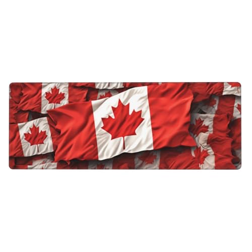 Großes Gaming-Mauspad, XL, 80 x 30 cm, Motiv: kanadische Flagge, Schreibtischunterlage für Tastatur und Maus, waschbares Tastatur-Pad mit rutschfester Unterseite, wasserdichtes Mauspad für Gamer, Büro Großes Gaming-Mauspad, XL, 80 x 30 cm, Motiv: kanadische Flagge, Schreibtischunterlage für Tastatur und Maus, waschbares Tastatur-Pad mit rutschfester Unterseite, wasserdichtes Mauspad für Gamer, Büro von LKWSCGHM