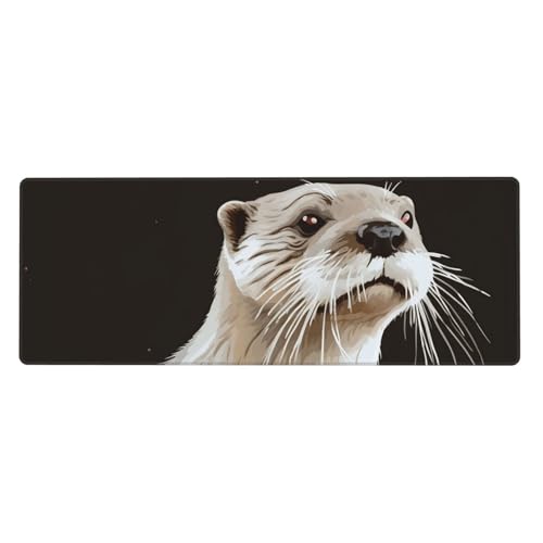Großes Gaming-Mauspad, XL, 80 x 30 cm, Otter Schreibtischunterlage für Tastatur und Maus, waschbares Tastatur-Pad mit rutschfester Unterseite, wasserdichtes Mauspad für Gamer, Büro, Zuhause Großes Gaming-Mauspad, XL, 80 x 30 cm, Otter Schreibtischunterlage für Tastatur und Maus, waschbares Tastatur-Pad mit rutschfester Unterseite, wasserdichtes Mauspad für Gamer, Büro, Zuhause von LKWSCGHM