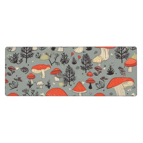 Großes Gaming-Mauspad, XL, 80 x 30 cm, Pilz-Schreibtischunterlage für Tastatur und Maus, waschbares Tastatur-Pad mit rutschfester Unterseite, wasserdichtes Mauspad für Gamer, Büro, Zuhause Großes Gaming-Mauspad, XL, 80 x 30 cm, Pilz-Schreibtischunterlage für Tastatur und Maus, waschbares Tastatur-Pad mit rutschfester Unterseite, wasserdichtes Mauspad für Gamer, Büro, Zuhause von LKWSCGHM