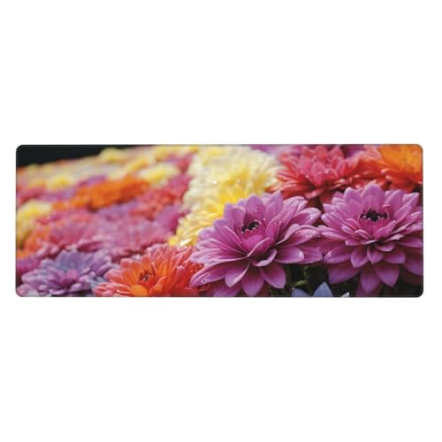 Großes Gaming-Mauspad, XL, 80 x 30 cm, Regenbogen-Blumen-Meere-Schreibtischunterlage für Tastatur und Maus, waschbares Tastatur-Pad mit rutschfester Unterseite, wasserdichtes Mauspad für Gamer, Büro Großes Gaming-Mauspad, XL, 80 x 30 cm, Regenbogen-Blumen-Meere-Schreibtischunterlage für Tastatur und Maus, waschbares Tastatur-Pad mit rutschfester Unterseite, wasserdichtes Mauspad für Gamer, Büro von LKWSCGHM