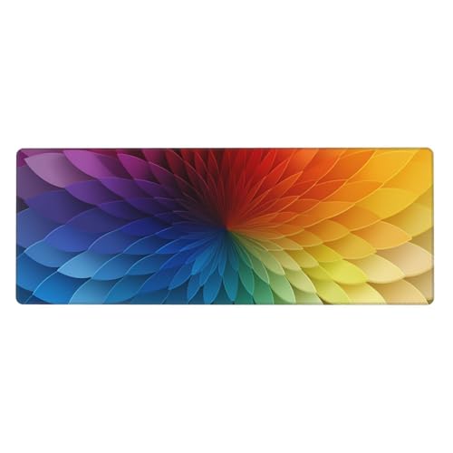 Großes Gaming-Mauspad, XL, 80 x 30 cm, Regenbogen-Palette, Schreibtischunterlage für Tastatur und Maus, waschbares Tastatur-Pad mit rutschfester Unterseite, wasserdichtes Mauspad für Gamer, Büro Großes Gaming-Mauspad, XL, 80 x 30 cm, Regenbogen-Palette, Schreibtischunterlage für Tastatur und Maus, waschbares Tastatur-Pad mit rutschfester Unterseite, wasserdichtes Mauspad für Gamer, Büro von LKWSCGHM