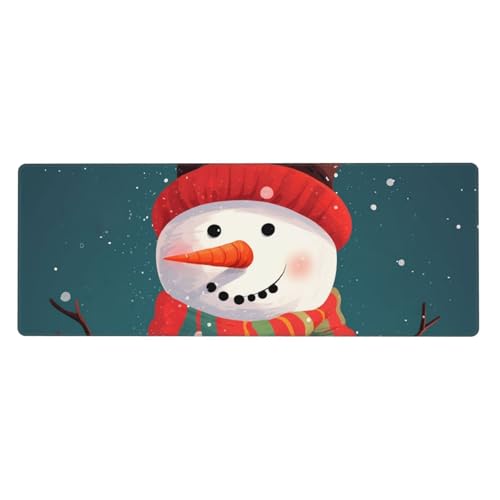Großes Gaming-Mauspad, XL, 80 x 30 cm, Schneemann-Schreibtischunterlage für Tastatur und Maus, waschbares Tastatur-Pad mit rutschfester Unterseite, wasserdichtes Mauspad für Gamer, Büro, Zuhause Großes Gaming-Mauspad, XL, 80 x 30 cm, Schneemann-Schreibtischunterlage für Tastatur und Maus, waschbares Tastatur-Pad mit rutschfester Unterseite, wasserdichtes Mauspad für Gamer, Büro, Zuhause von LKWSCGHM