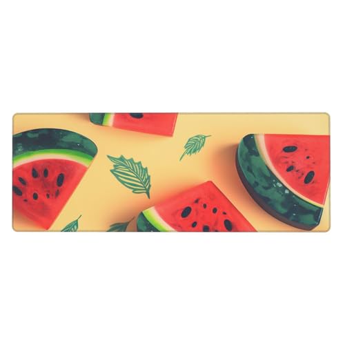 Großes Gaming-Mauspad, XL, 80 x 30 cm, Sommer-Wassermelonen-Schreibtischunterlage für Tastatur und Maus, waschbares Tastatur-Pad mit rutschfester Unterseite, wasserdichtes Mauspad für Gamer, Büro Großes Gaming-Mauspad, XL, 80 x 30 cm, Sommer-Wassermelonen-Schreibtischunterlage für Tastatur und Maus, waschbares Tastatur-Pad mit rutschfester Unterseite, wasserdichtes Mauspad für Gamer, Büro von LKWSCGHM