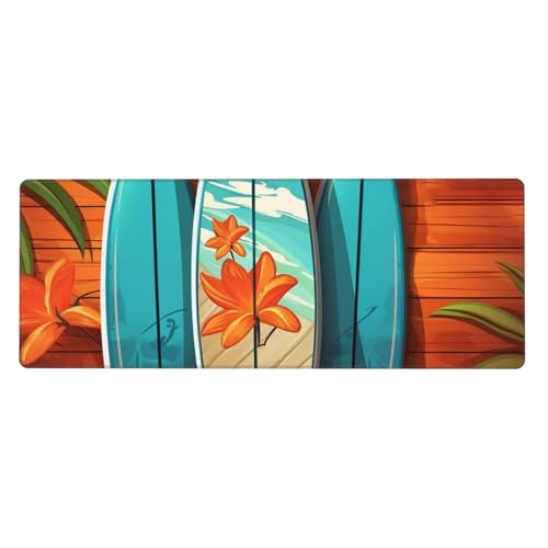 Großes Gaming-Mauspad, XL, 80 x 30 cm, Surfbrett auf Holz-Schreibtischunterlage für Tastatur und Maus, waschbares Tastatur-Pad mit rutschfester Unterseite, wasserdichtes Mauspad für Gamer, Büro Großes Gaming-Mauspad, XL, 80 x 30 cm, Surfbrett auf Holz-Schreibtischunterlage für Tastatur und Maus, waschbares Tastatur-Pad mit rutschfester Unterseite, wasserdichtes Mauspad für Gamer, Büro von LKWSCGHM