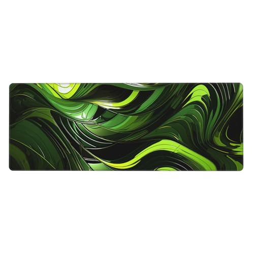 Großes Gaming-Mauspad, XL, 80 x 30 cm, abstrakte grüne Schlange, Schreibtischunterlage für Tastatur und Maus, waschbares Tastatur-Pad mit rutschfester Unterseite, wasserdichtes Mauspad für Gamer, Büro Großes Gaming-Mauspad, XL, 80 x 30 cm, abstrakte grüne Schlange, Schreibtischunterlage für Tastatur und Maus, waschbares Tastatur-Pad mit rutschfester Unterseite, wasserdichtes Mauspad für Gamer, Büro von LKWSCGHM