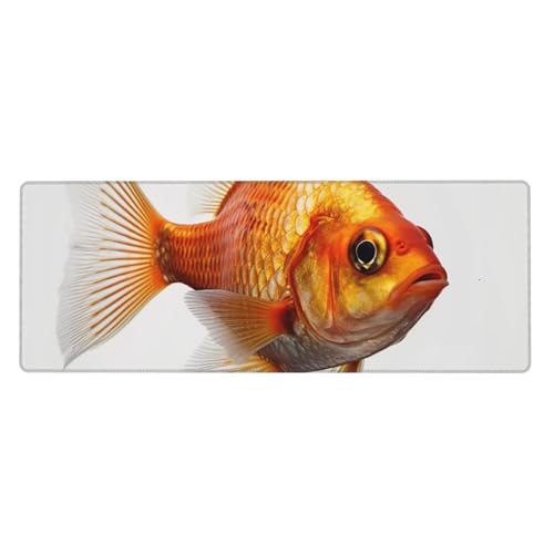 Großes Gaming-Mauspad, XL, 80 x 30 cm, echte Fisch-Schreibtischunterlage für Tastatur und Maus, waschbares Tastatur-Pad mit rutschfester Unterseite, wasserdichtes Mauspad für Gamer, Büro, Zuhause von LKWSCGHM