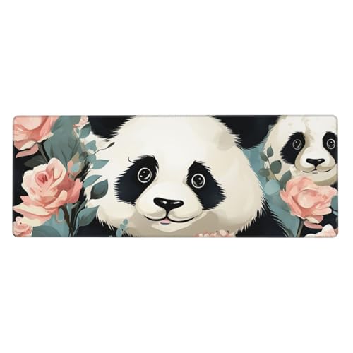 Großes Gaming-Mauspad, XL, 80 x 30 cm, mit hübschem Panda-Druck, Schreibtischunterlage für Tastatur und Maus, waschbares Tastatur-Pad mit rutschfester Unterseite, wasserdichtes Mauspad für Gamer, Büro Großes Gaming-Mauspad, XL, 80 x 30 cm, mit hübschem Panda-Druck, Schreibtischunterlage für Tastatur und Maus, waschbares Tastatur-Pad mit rutschfester Unterseite, wasserdichtes Mauspad für Gamer, Büro von LKWSCGHM
