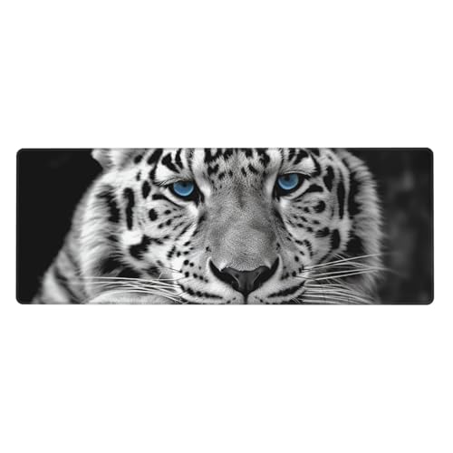 Großes Gaming-Mauspad, XL, 80 x 30 cm, schwarzer und weißer Tiger-Schreibtischunterlage für Tastatur und Maus, waschbares Tastatur-Pad mit rutschfester Unterseite, wasserdichtes Mauspad für Gamer Großes Gaming-Mauspad, XL, 80 x 30 cm, schwarzer und weißer Tiger-Schreibtischunterlage für Tastatur und Maus, waschbares Tastatur-Pad mit rutschfester Unterseite, wasserdichtes Mauspad für Gamer von LKWSCGHM