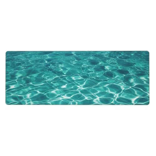 Großes Gaming-Mauspad XL 80 x 30 cm – Blauer Aqua Pool Wasser-Schreibtischunterlage für Tastatur und Maus, waschbare Tastaturunterlage mit rutschfester Unterseite, wasserdichtes Mauspad für Gamer Großes Gaming-Mauspad XL 80 x 30 cm – Blauer Aqua Pool Wasser-Schreibtischunterlage für Tastatur und Maus, waschbare Tastaturunterlage mit rutschfester Unterseite, wasserdichtes Mauspad für Gamer von LKWSCGHM