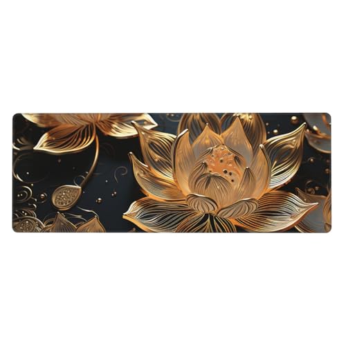 Großes Gaming-Mauspad XL 80 x 30 cm – Boho-Schreibtischunterlage für Tastatur und Maus, waschbare Tastaturunterlage mit rutschfester Unterseite, wasserdichtes Mauspad für Gamer, Büro, Zuhause von LKWSCGHM