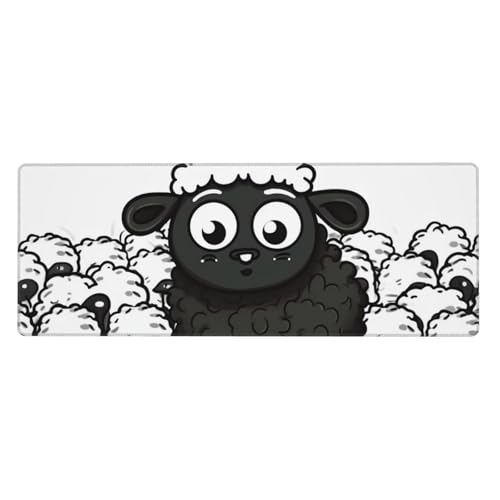 Großes Gaming-Mauspad XL 80 x 30 cm – Cartoon-Schreibtischunterlage für Tastatur und Maus, waschbare Tastaturunterlage mit rutschfester Unterseite, wasserdichtes Mauspad für Gamer, Büro, Zuhause von LKWSCGHM