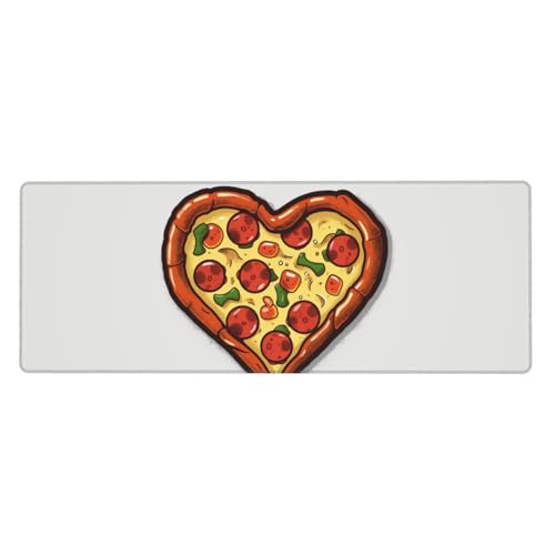 Großes Gaming-Mauspad XL 80 x 30 cm – I Love Pizza Heart Schreibtischunterlage für Tastatur und Maus, waschbares Tastatur-Pad mit rutschfester Unterseite, wasserdichtes Mauspad für Gamer, Büro Großes Gaming-Mauspad XL 80 x 30 cm – I Love Pizza Heart Schreibtischunterlage für Tastatur und Maus, waschbares Tastatur-Pad mit rutschfester Unterseite, wasserdichtes Mauspad für Gamer, Büro von LKWSCGHM