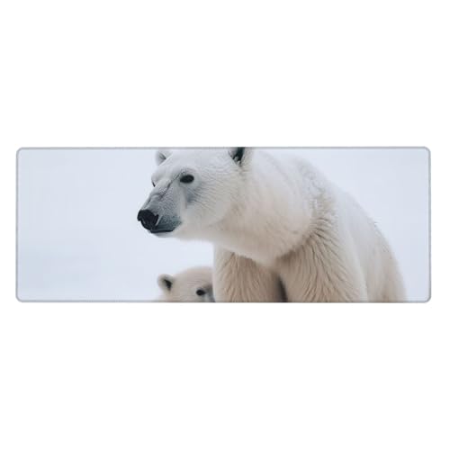 Großes Gaming-Mauspad XL 80 x 30 cm – Schneetier-Eisbär-Schreibtischunterlage für Tastatur und Maus, waschbares Tastatur-Pad mit rutschfester Unterseite, wasserdichtes Mauspad für Gamer, Büro, Zuhause Großes Gaming-Mauspad XL 80 x 30 cm – Schneetier-Eisbär-Schreibtischunterlage für Tastatur und Maus, waschbares Tastatur-Pad mit rutschfester Unterseite, wasserdichtes Mauspad für Gamer, Büro, Zuhause von LKWSCGHM