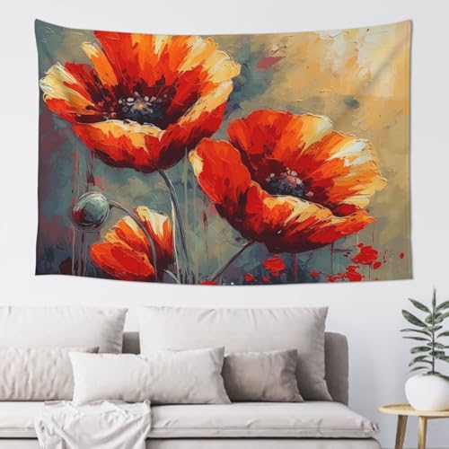 LKWSCGHM Einfacher Blumen-Ölgemälde-Wandteppich für Schlafzimmer, ästhetische Wandkunst, Wandbehang für Studentenwohnheim, Dekoration, Hintergrund, Party-Banner, lustiges Poster, Wanddekoration, 152,4 LKWSCGHM Einfacher Blumen-Ölgemälde-Wandteppich für Schlafzimmer, ästhetische Wandkunst, Wandbehang für Studentenwohnheim, Dekoration, Hintergrund, Party-Banner, lustiges Poster, Wanddekoration, 152,4 von LKWSCGHM