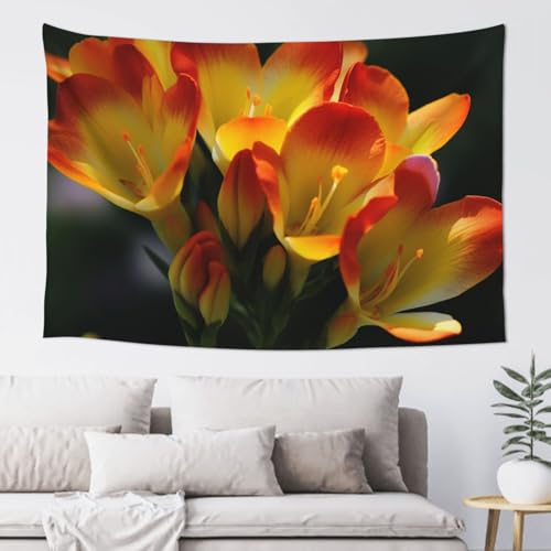 LKWSCGHM Freesia Wandteppich mit schöner Pflanze, Blume, für Schlafzimmer, ästhetische Wandkunst, Wandbehang für Studentenwohnheim, Dekoration, Hintergrund, Party-Banner, lustiges Poster LKWSCGHM Freesia Wandteppich mit schöner Pflanze, Blume, für Schlafzimmer, ästhetische Wandkunst, Wandbehang für Studentenwohnheim, Dekoration, Hintergrund, Party-Banner, lustiges Poster von LKWSCGHM