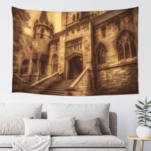 LKWSCGHM Mittelalterlicher Vintage-Schloss-Tapisserie für Schlafzimmer, ästhetische Wandkunst, Wandbehang für Studentenwohnheim, Dekoration, Hintergrund, Party-Banner, lustiges Poster, Wanddekoration LKWSCGHM Mittelalterlicher Vintage-Schloss-Tapisserie für Schlafzimmer, ästhetische Wandkunst, Wandbehang für Studentenwohnheim, Dekoration, Hintergrund, Party-Banner, lustiges Poster, Wanddekoration von LKWSCGHM