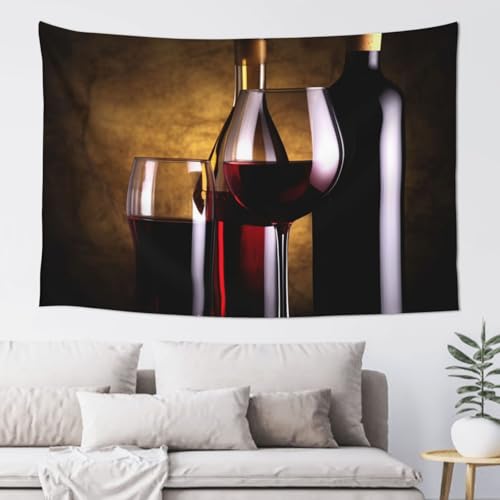 LKWSCGHM Wandteppich mit drei Weinflaschen und Glas über dem Schlafzimmer, ästhetische Wandkunst, Wandbehang für Studentenwohnheim, Dekoration, Hintergrund, Party-Banner, lustiges Poster LKWSCGHM Wandteppich mit drei Weinflaschen und Glas über dem Schlafzimmer, ästhetische Wandkunst, Wandbehang für Studentenwohnheim, Dekoration, Hintergrund, Party-Banner, lustiges Poster von LKWSCGHM