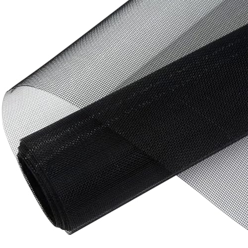 Atmungsaktives, leichtes PP-Fliegengitter, Ersatz für Fenster und Türen (100 x 150 cm), Schwarz von LKXHarleya