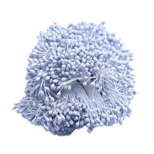 LKXHarleya 500 StüCke 3mm DIY Perle Blume Staubblatt Stempel Hellblau KüNstliche Blume Staubblatt FüR DIY Kunst Dekoration, Hellblau von LKXHarleya