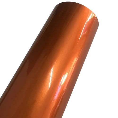 LKXHarleya Air Release Selbstklebender Autoaufkleber, 50 x 200 cm, glänzende Vinylfolie für Motorradkonsolen, Orange von LKXHarleya