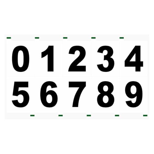 LKXHarleya Reflektierende, wasserfeste, selbstklebende Adressaufkleber, 5 cm Briefkastennummernaufkleber für Außentüren, Schwarz LKXHarleya Reflektierende, wasserfeste, selbstklebende Adressaufkleber, 5 cm Briefkastennummernaufkleber für Außentüren, Schwarz von LKXHarleya