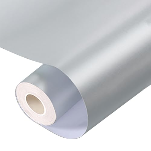 LKXHarleya Selbstklebende, wasserdichte Edelstahl-Dekorfolie, 60 cm x 1 m Metall-Möbelaufkleber für Aufzugstüren, Kühlschrank, Zuhause, Luxus-Silber – zufällige Auswahl von LKXHarleya