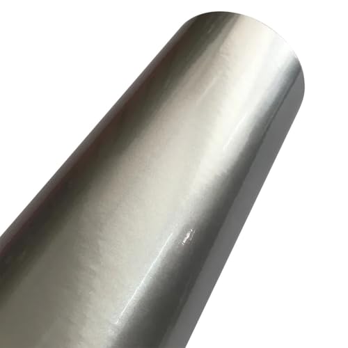 LKXHarleya Selbstklebender Autoaufkleber mit Entlüftungsfunktion, 40 x 152 cm, glänzende Vinylfolie für Motorradkonsolen, Silber LKXHarleya Selbstklebender Autoaufkleber mit Entlüftungsfunktion, 40 x 152 cm, glänzende Vinylfolie für Motorradkonsolen, Silber von LKXHarleya