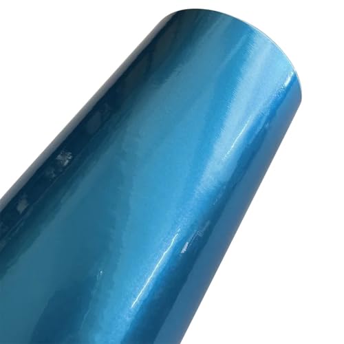 LKXHarleya Selbstklebender Autoaufkleber mit Entlüftungsfunktion, 50 x 152 cm glänzende Vinylfolie für Motorradkonsolen, Hellblau von LKXHarleya