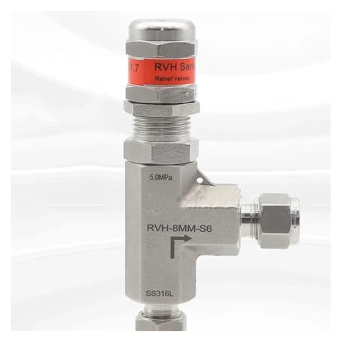 1/8" 1/4" 3/8" 1/2" 3 6 8 10 12 mm Kompressionsverbindung 316 Edelstahl Einstellbare Feder Druckentlastung Sicherheit 6000 PSI(1l2 Inch) von LKYAQJKGQ