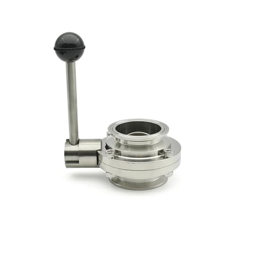 3/4 "1" 1-1/2 "2" SS304 Edelstahl-Schmetterlingsventil 50,5/64/77,5/119 mm(102mm Ferrule 119) von LKYAQJKGQ