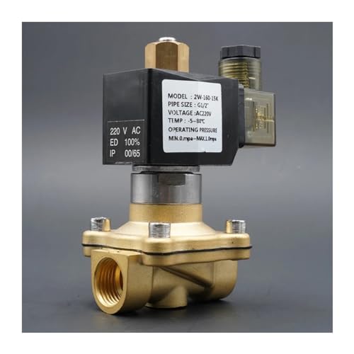 Magnetventil 1/4" 3/8" 1/2" 3/4" Normalerweise offenes Ventil Messing-Wasserventil 220V 24V(DC24V-VITON) von LKYAQJKGQ