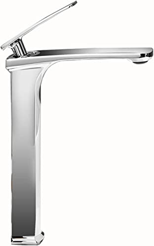 Waschbeckenarmatur fürs Badezimmer, Waschbeckenarmatur, Einloch-Messingarmaturen, Waschtischarmatur, Badezimmerarmatur, Chrom, 1-Loch-Messingarmatur, Badezimmer for Waschbecken, Schwarz B von LKYAQJKGQ