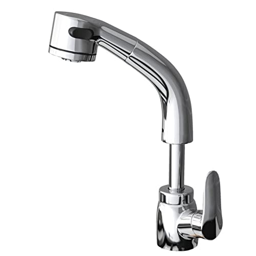 Waschtischarmatur mit herausziehbarer Brause, schwenkbar, for heißes und kaltes Wasser, multifunktional, Messing, Badezimmerarmaturen-Gold(Noir) von LKYAQJKGQ