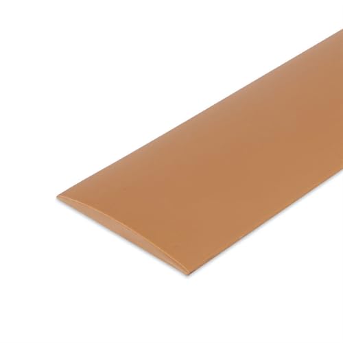 LKYJD 5cm Übergangsprofil Selbstklebend Vinyl Übergangsschiene, Flach Wasserdicht Weichsockel Leiste Fensterleiste Tür Leisten Boden(F,30FT) von LKYJD