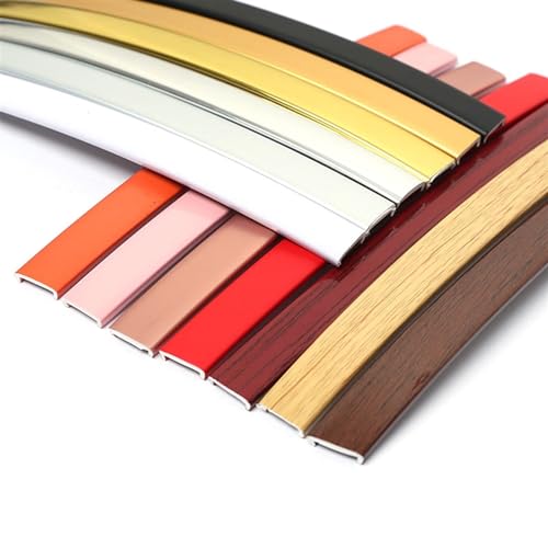 LKYJD U-förmiges Kantenband, 5 m, Selbstklebende Furnierkantenleiste aus PVC, abziehbare und aufklebbare Zierleiste, Flexibler Spiegelrand(Texture C,15mm) von LKYJD
