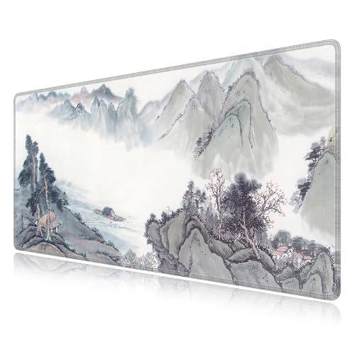LL-COEUR Motiv Übergröße Mauspad Wasserdicht 120x60x0,3cm, Erweitertes Gaming Tastaturunterlage mit Rutschfeste Gummibasis (Landschaft 1, 1200x600x3mm) von LL-COEUR